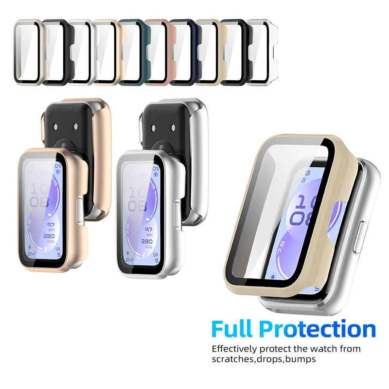 Hard PC Case Tempered Glass Screen Protector Protective Cover for Huawei Band 11 / Pro / 11Pro
Hard PC Case Tempered Glass Screen Protector Protective Cover for Huawei Band 11 / Pro / 11Pro