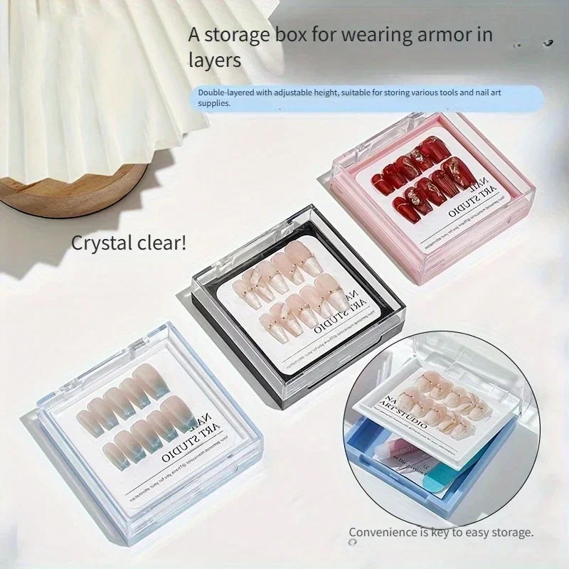 10pcs Double Layer Nail Storage Box Small Nail Wear Box Wear Nails Card Display Box Nails Care Tools and Accessories for Women
10pcs Double Layer Nail Storage Box Small Nail Wear Box Wear Nails Card Display Box Nails Care Tools and Accessories for Women