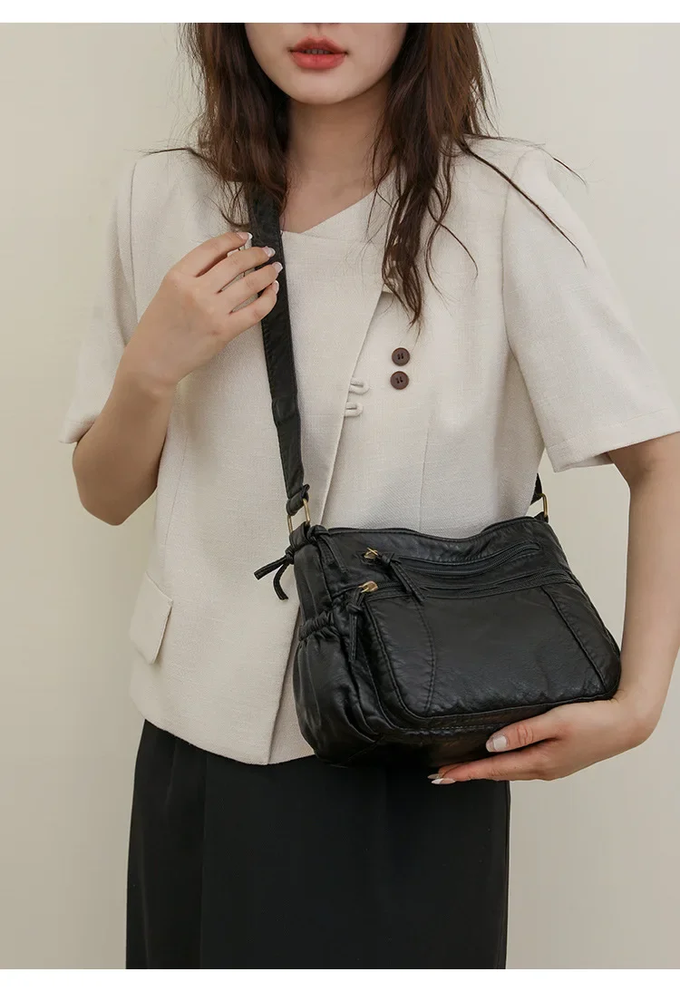 Large-capacity Oblique Span Bag Small Square Bag Washed Leather Women's Bag New Shoulder Bag Fashionable
Large-capacity Oblique Span Bag Small Square Bag Washed Leather Women's Bag New Shoulder Bag Fashionable