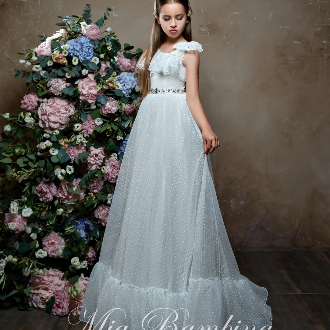 Tulle Lace Beaded Applique Flower Girl Dress Wedding Elegant Little Flower Children's Eucharist Birthday Party Dress
Tulle Lace Beaded Applique Flower Girl Dress Wedding Elegant Little Flower Children's Eucharist Birthday Party Dress