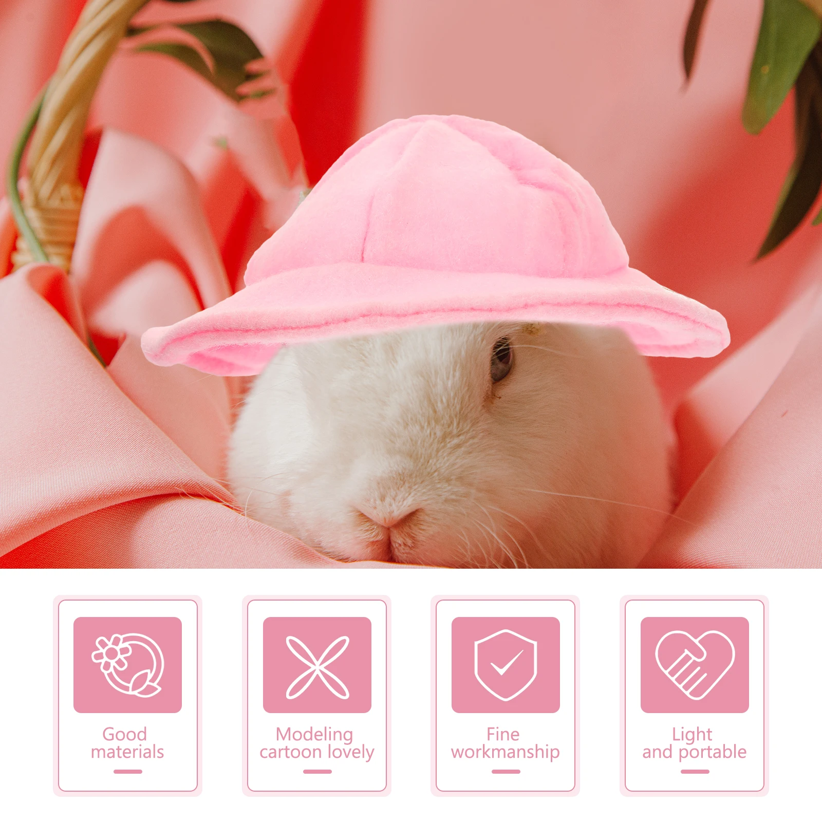 1 set Pet Rabbit Accessories Breathable Costume Pink Hat Strawberry Bag Stable Design Bunny Clothes Decor Dog Coat
1 set Pet Rabbit Accessories Breathable Costume Pink Hat Strawberry Bag Stable Design Bunny Clothes Decor Dog Coat