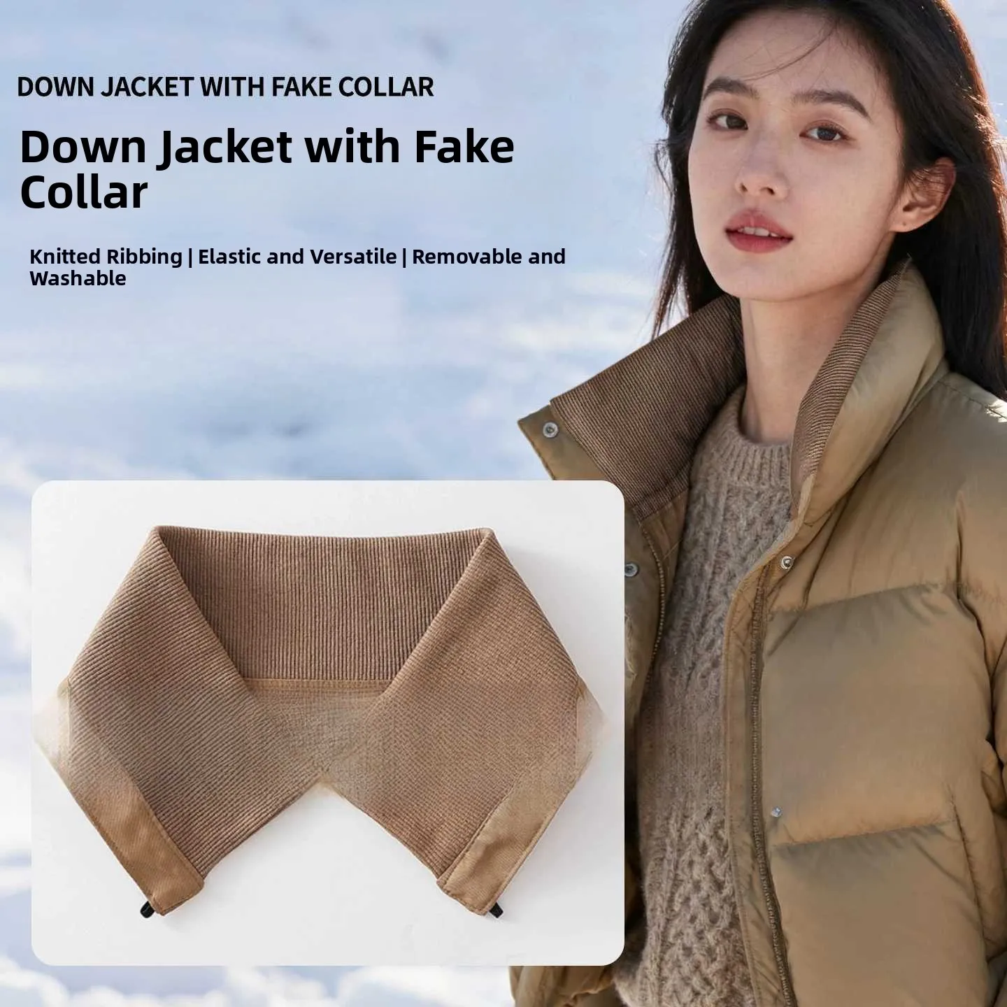 Khaki Knitted Fake Collar down Jacket Removable Washable Cotton Outerwear Dirt Resistant Spring Summer Autumn Winter Men's Wear
Khaki Knitted Fake Collar down Jacket Removable Washable Cotton Outerwear Dirt Resistant Spring Summer Autumn Winter Men's Wear