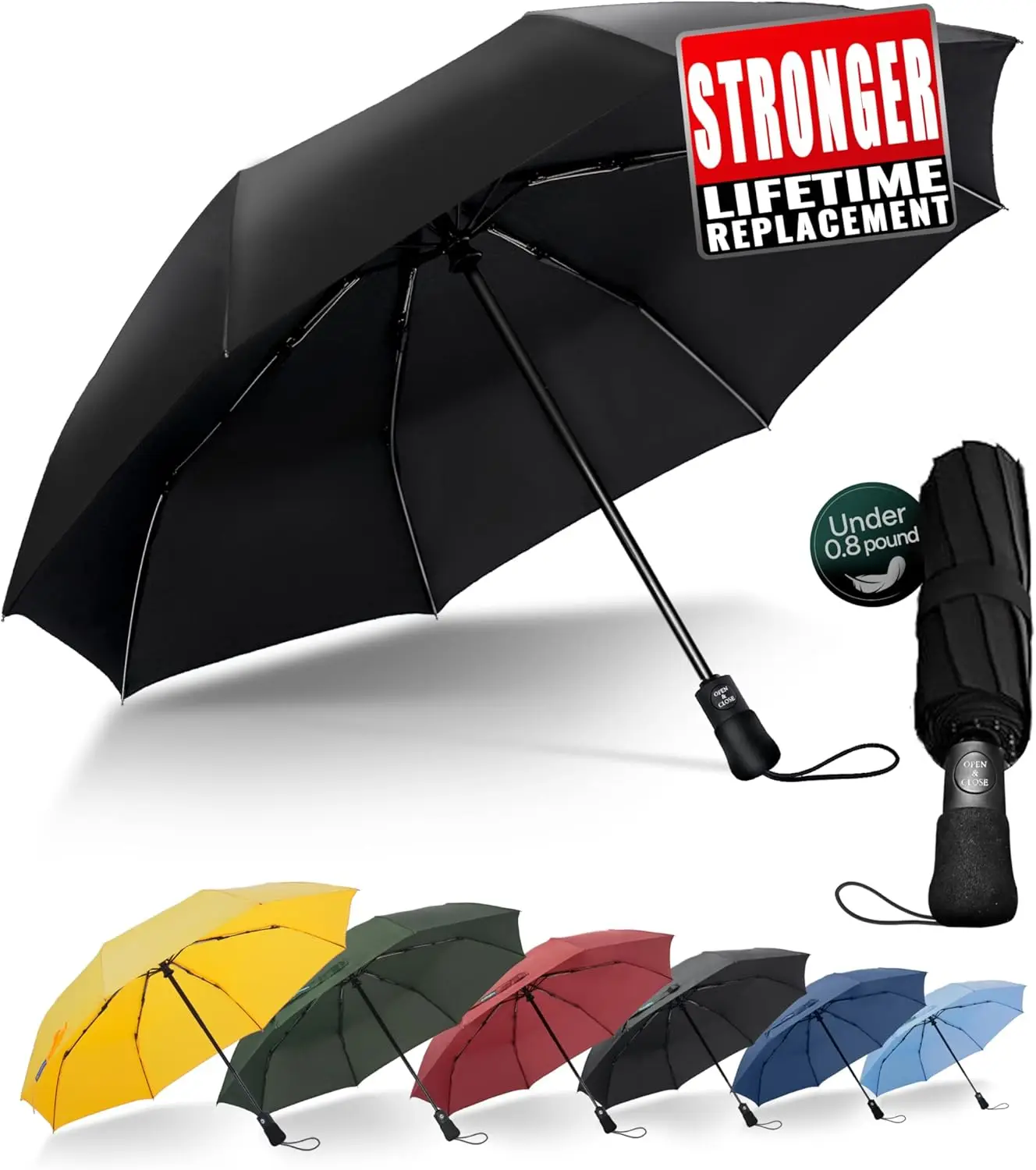 Compact Travel Umbrella - Windproof, Automatic, Folding, 210T Fabric for Men and Women
Compact Travel Umbrella - Windproof, Automatic, Folding, 210T Fabric for Men and Women