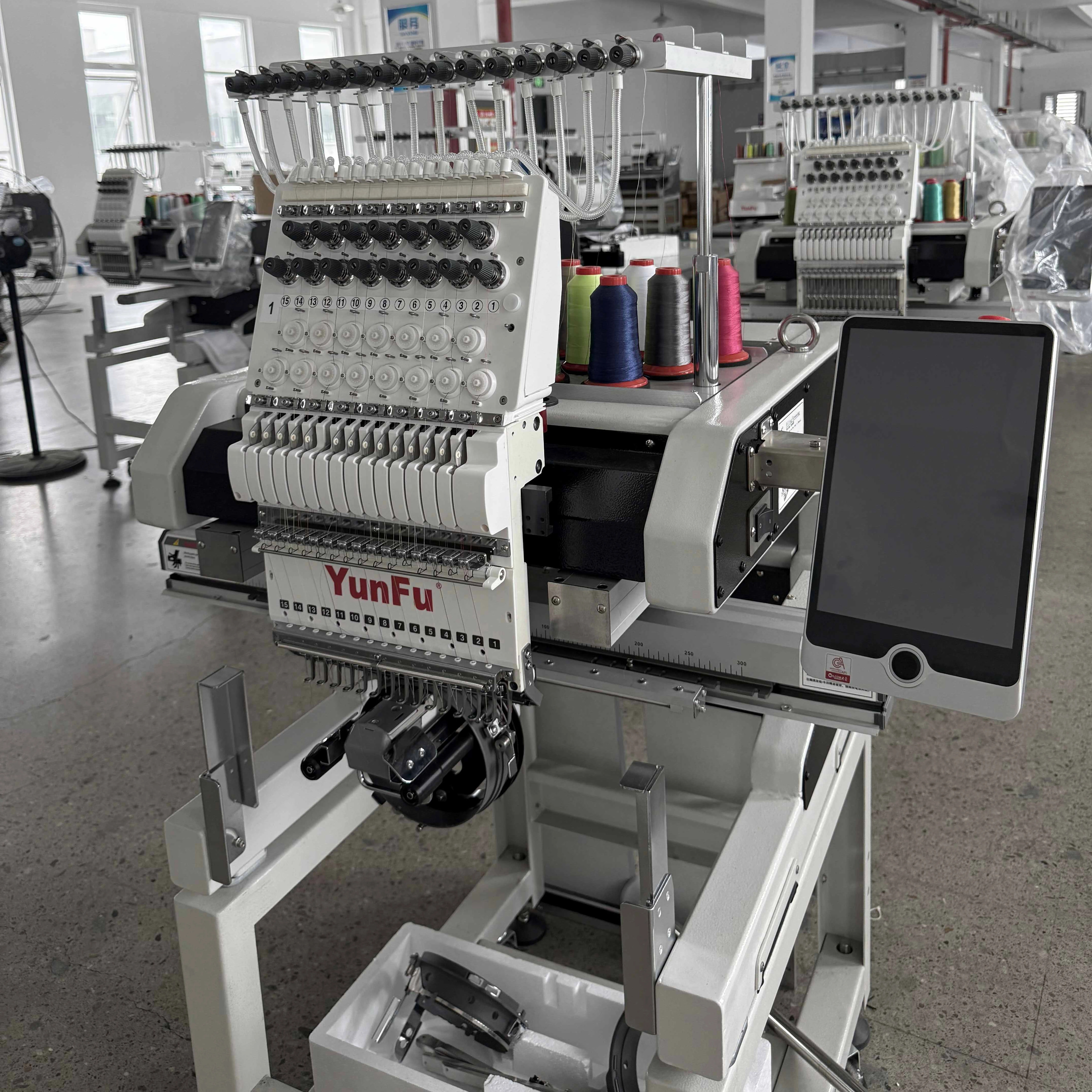 Yunfu Computerized Embroidery Machine Single Head 12 15 Needles Automatic Sewing Machine
Yunfu Computerized Embroidery Machine Single Head 12 15 Needles Automatic Sewing Machine