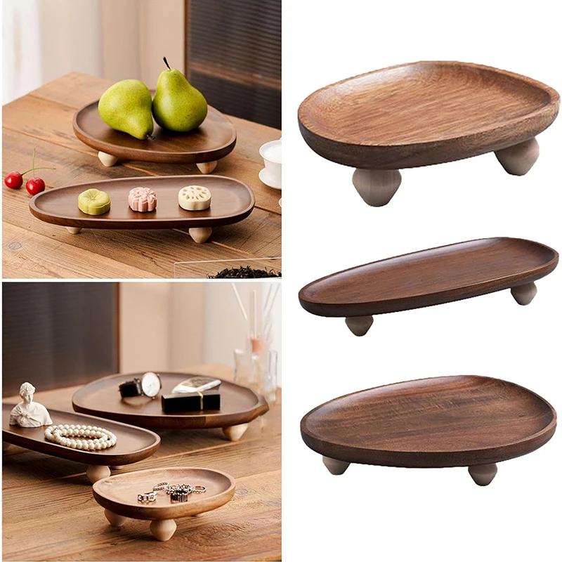 High-Footed Premium Acacia Wood Serving Tray With Feet Irregular Shaped Storage Organizer For Fruits & Snacks Ideal For Home Use
High-Footed Premium Acacia Wood Serving Tray With Feet Irregular Shaped Storage Organizer For Fruits & Snacks Ideal For Home Use