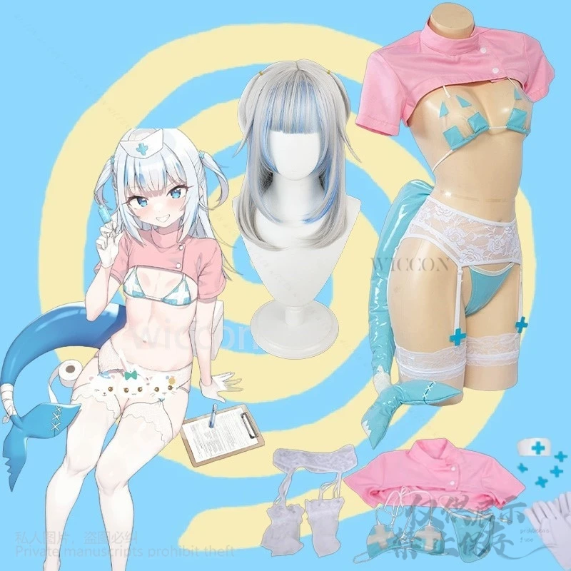 Anime Vtuber Youtuber Cosplay Gawr Gura Costume Pink Top PU Leather Jumpsuit Sexy Lingerie Nurse Uniform Furry Tail Halloween
Anime Vtuber Youtuber Cosplay Gawr Gura Costume Pink Top PU Leather Jumpsuit Sexy Lingerie Nurse Uniform Furry Tail Halloween