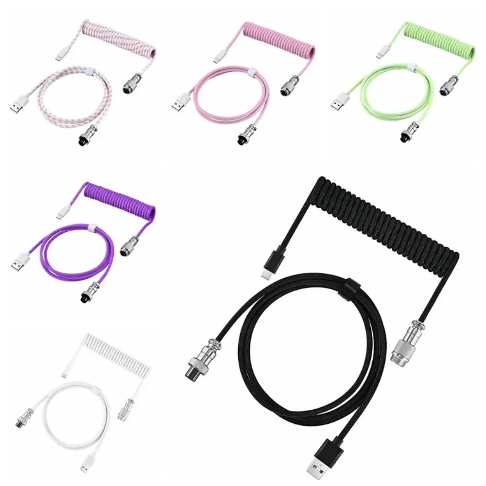 Спиральный кабель для механической клавиатуры USB-C к USB-A, плетеный съемный провод с двумя рукавами, прочный провод для клавиатуры 3 м, защита от запутывания
Спиральный кабель для механической клавиатуры USB-C к USB-A, плетеный съемный провод с двумя рукавами, прочный провод для клавиатуры 3 м, защита от запутывания
