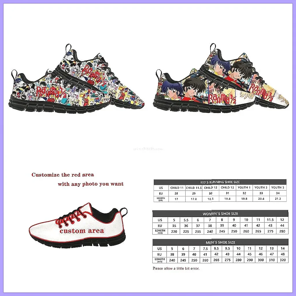 Ranma 1/2 Custom Anime Sneakers for Men, Women & Kids - High Quality Cartoon Manga Sports Shoes
Ranma 1/2 Custom Anime Sneakers for Men, Women & Kids - High Quality Cartoon Manga Sports Shoes