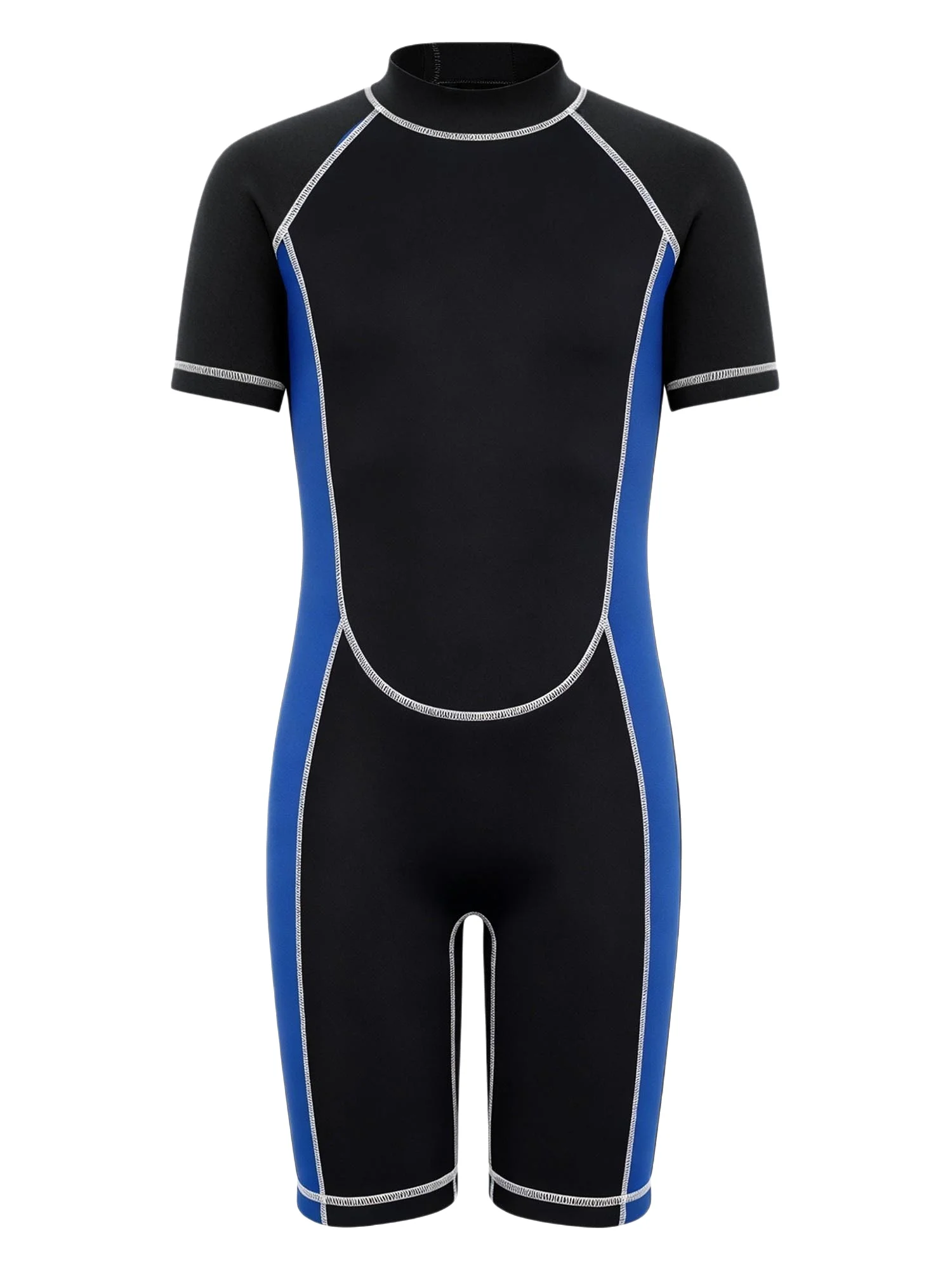 Kids Girls Color Block Wetsuit Mock Neck Short Sleeve Back Zipper Thigh Length Jumpsuit for Snorkeling Surfing Paddleboarding
Kids Girls Color Block Wetsuit Mock Neck Short Sleeve Back Zipper Thigh Length Jumpsuit for Snorkeling Surfing Paddleboarding
