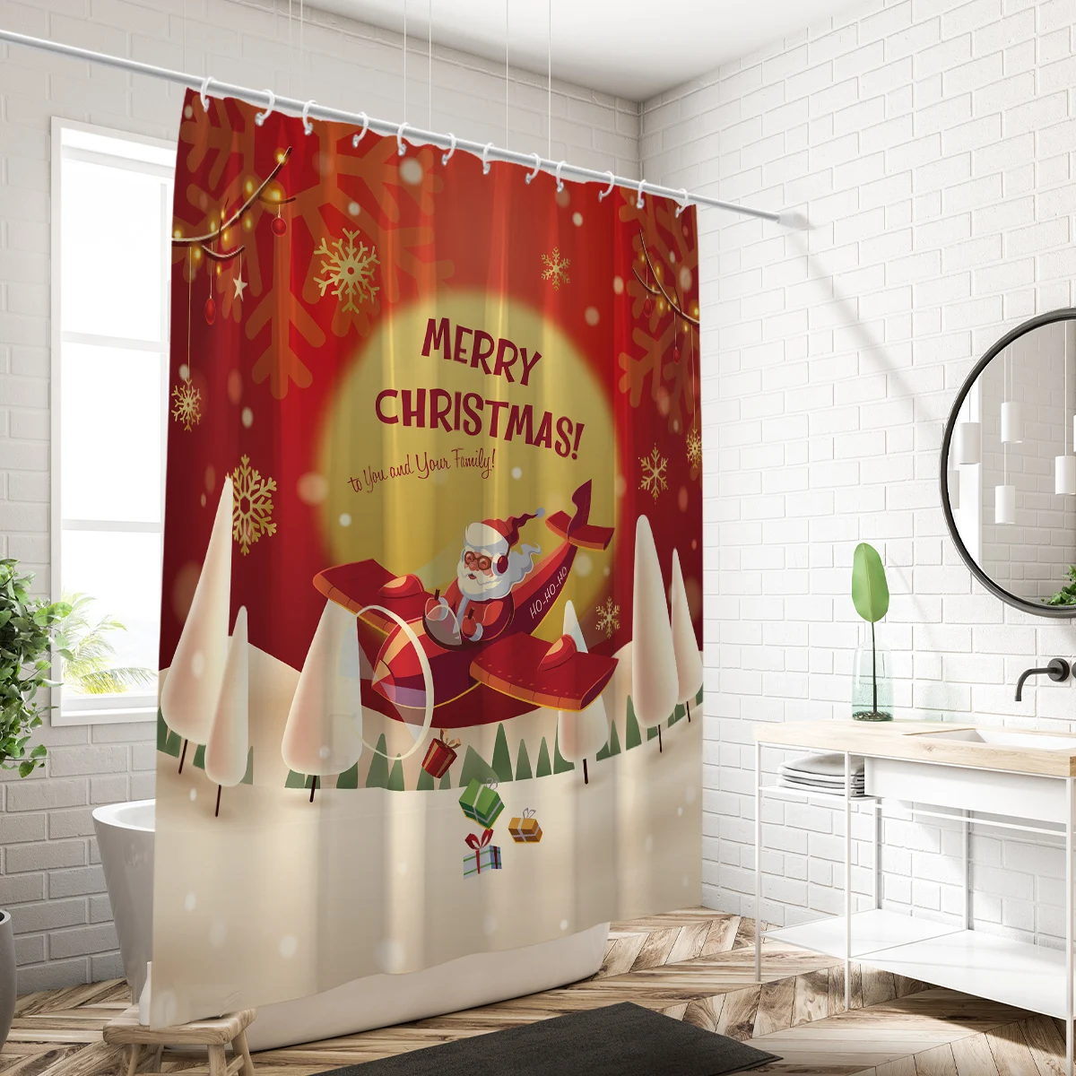 1 шт., водонепроницаемая перегородка для душа с рождественским принтом, защитная занавеска для защиты конфиденциальности с 12 крючками, несколько размеров, простая установка
1 шт., водонепроницаемая перегородка для душа с рождественским принтом, защитная занавеска для защиты конфиденциальности с 12 крючками, несколько размеров, простая установка