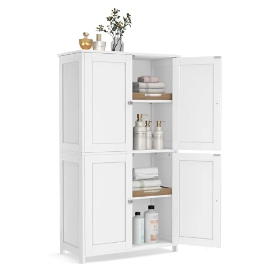 Floor Storage Cabinet Shaker Cabinet with 2 Adjustable Shelves 4 Doors Tall Freestanding Organizer Unit for Kitchen Bathroom Li
Floor Storage Cabinet Shaker Cabinet with 2 Adjustable Shelves 4 Doors Tall Freestanding Organizer Unit for Kitchen Bathroom Li