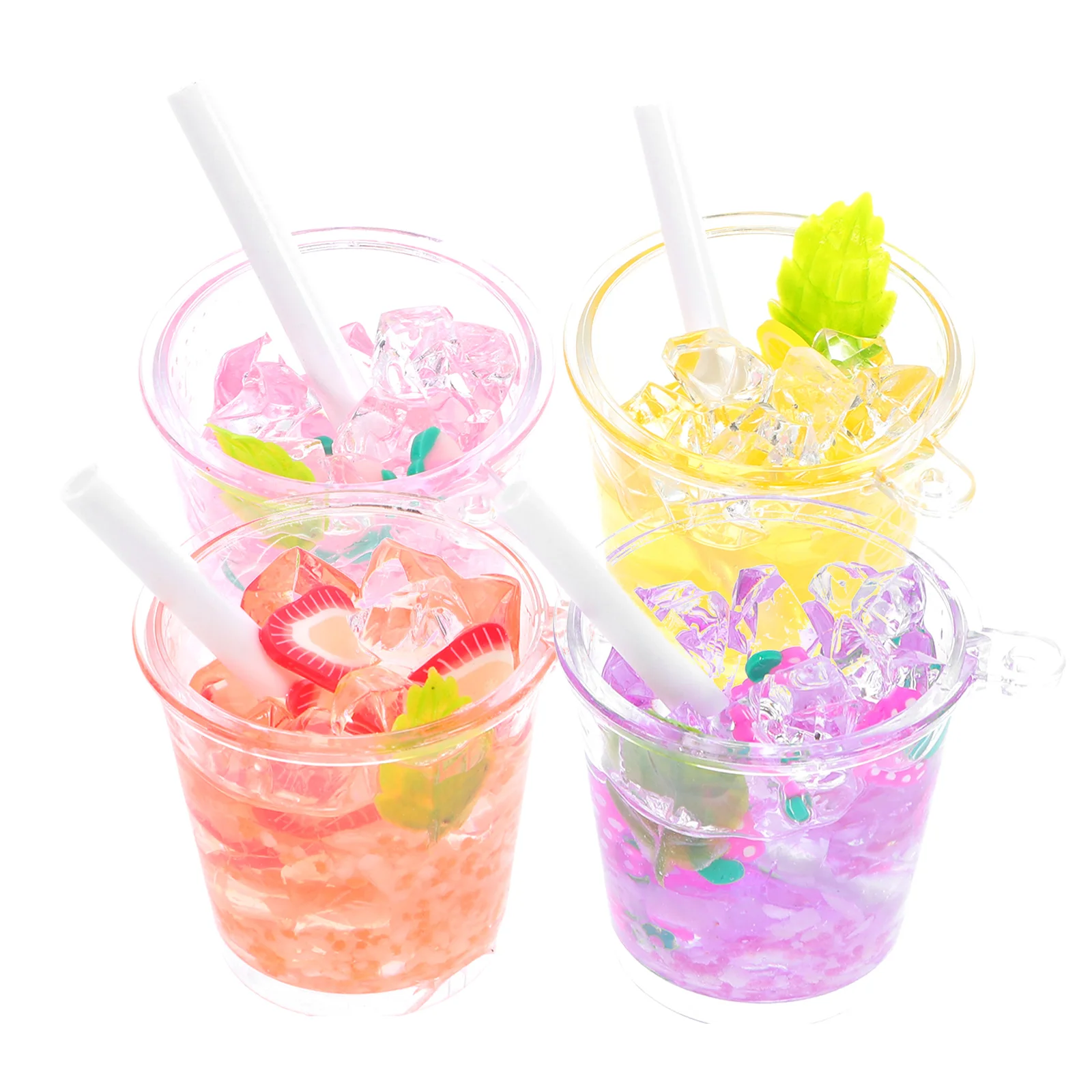 4 Pcs Mini Cold Drink Cup Backpack Keychain Diy Bag Charm Round Accessories Charms Sand Bottle Plastic Car Ring Glass Wish 
4 Pcs Mini Cold Drink Cup Backpack Keychain Diy Bag Charm Round Accessories Charms Sand Bottle Plastic Car Ring Glass Wish