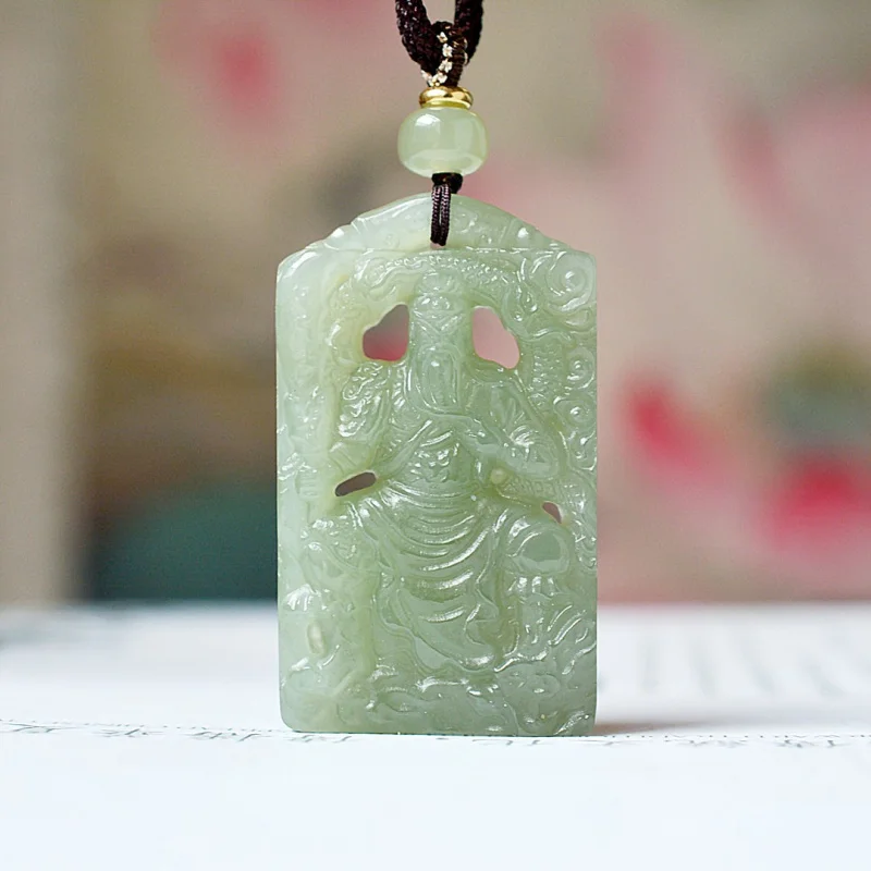 Exquisite Hetian jade Qinghai material Guan Gong pendant, ethnic style, fashionable and versatile
Exquisite Hetian jade Qinghai material Guan Gong pendant, ethnic style, fashionable and versatile