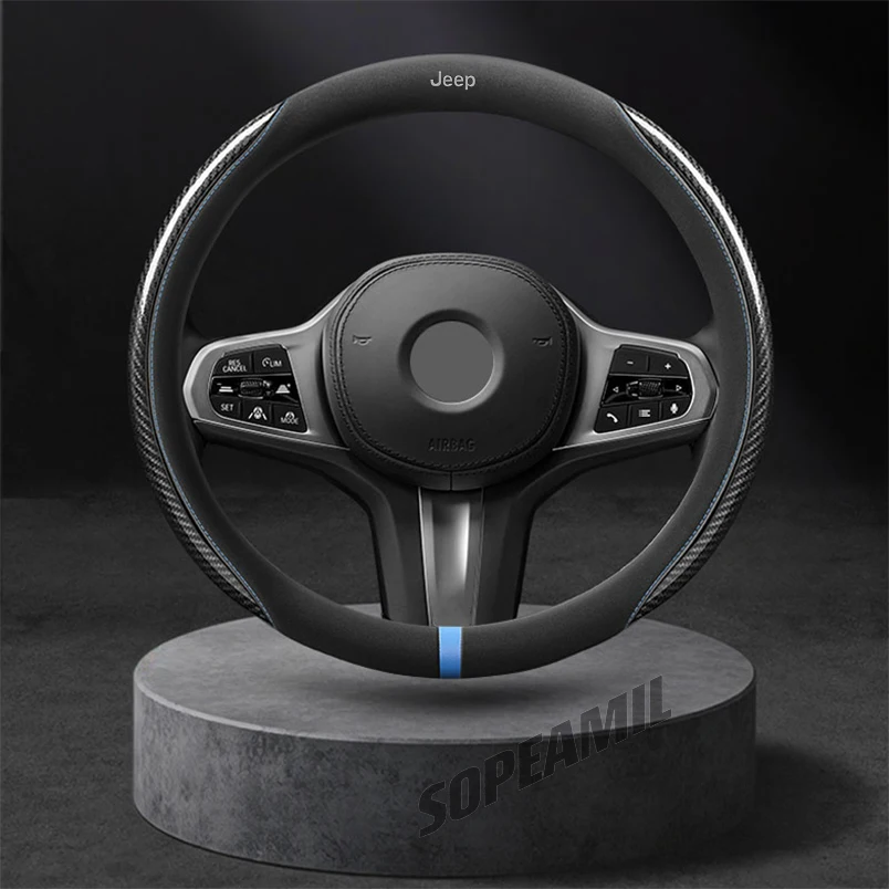 Carbon Fiber Suede Car Steering Wheel Cover Jeep Grand Cherokee Wrangler Renegade Patriot Commander Compass Gladiator Wagoneer
Carbon Fiber Suede Car Steering Wheel Cover Jeep Grand Cherokee Wrangler Renegade Patriot Commander Compass Gladiator Wagoneer