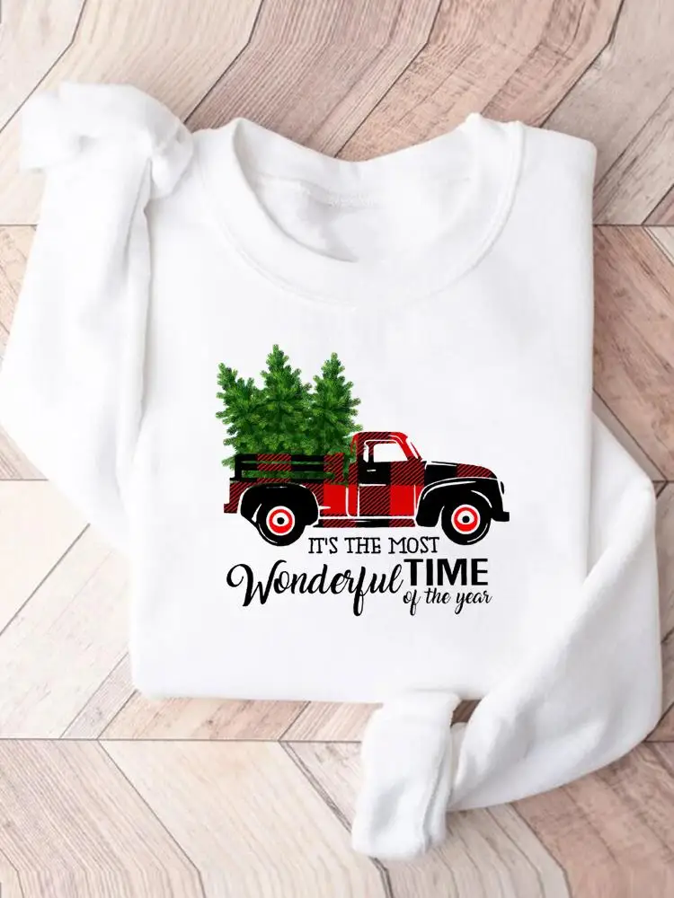 Pullovers Lady Fashion Holiday Clothing Christmas Women Plaid Truck Cute Happy New Year Print Female Woman Graphic Sweatshirts
Pullovers Lady Fashion Holiday Clothing Christmas Women Plaid Truck Cute Happy New Year Print Female Woman Graphic Sweatshirts