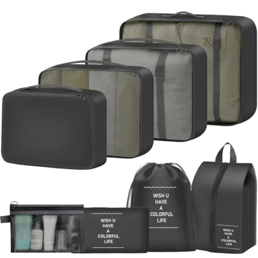 8 Set Packing Cubes for Travel Suitcase Organizer Bags Luggage Packing Cubes Set Travel Essentials Accessories Gifts for Women
8 Set Packing Cubes for Travel Suitcase Organizer Bags Luggage Packing Cubes Set Travel Essentials Accessories Gifts for Women