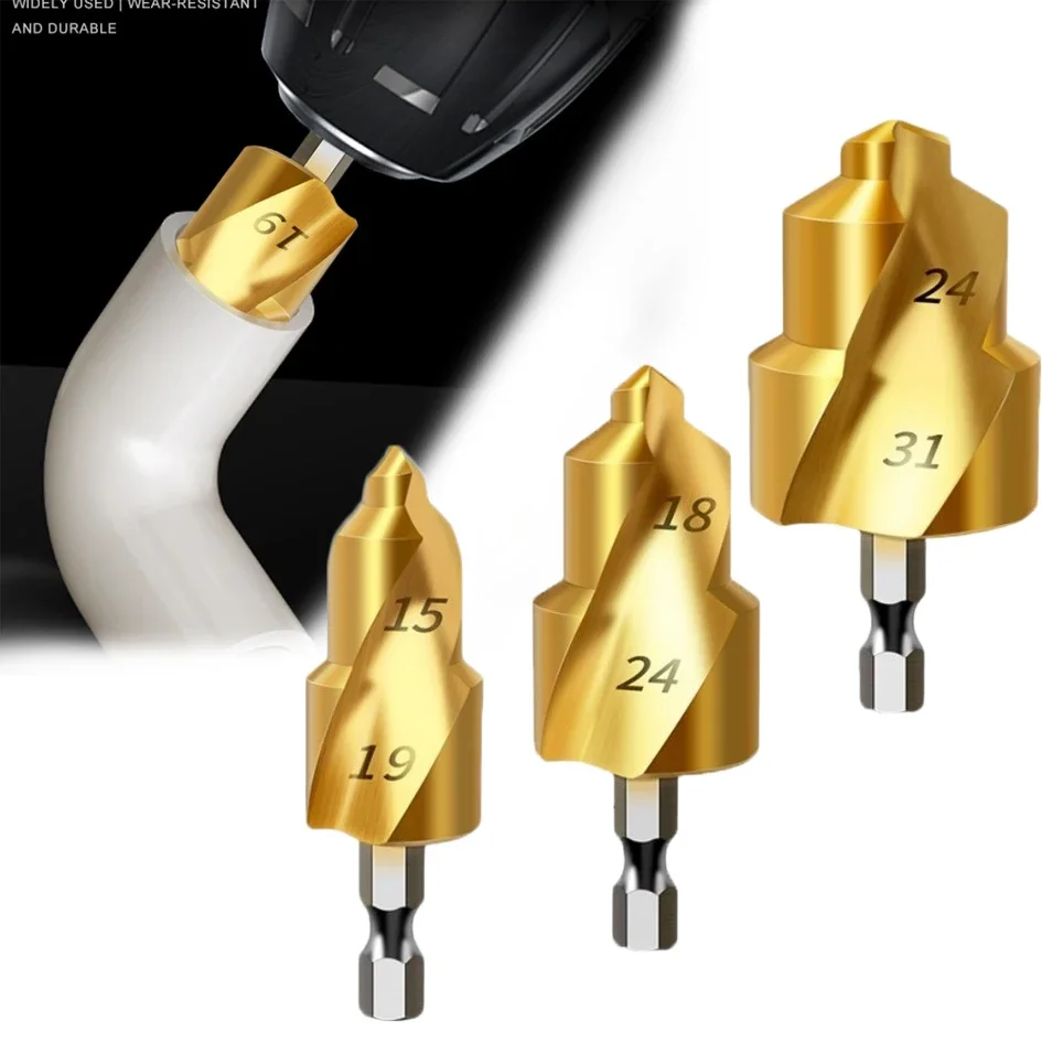 1pc Countersink Drill Bit 1/4 Hex HSS Center Punch Tool Spiral Drill Bit Water Pipe Expansion Center Punch Tool 15-19 18-24
1pc Countersink Drill Bit 1/4 Hex HSS Center Punch Tool Spiral Drill Bit Water Pipe Expansion Center Punch Tool 15-19 18-24