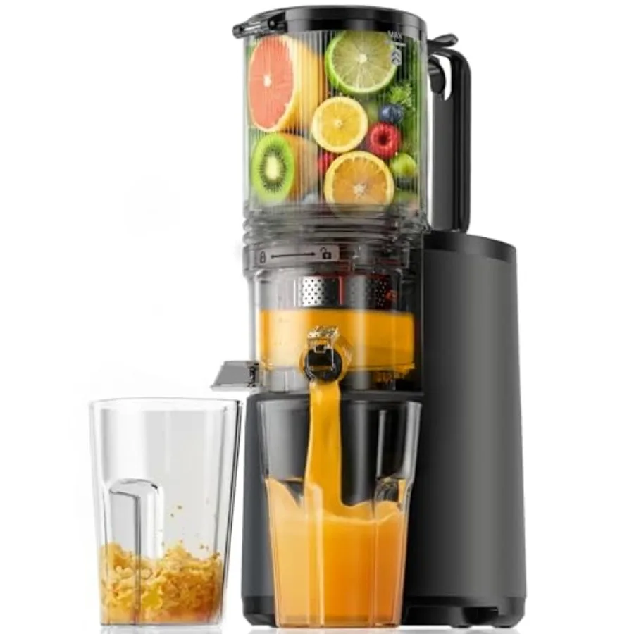 Cold Press Juicer for Whole Vegetables Fruits, Black Slow Masticating Juicer with 5.4 Feed Chute, 250W, 99.6 Juice Yield, Rever
Cold Press Juicer for Whole Vegetables Fruits, Black Slow Masticating Juicer with 5.4 Feed Chute, 250W, 99.6 Juice Yield, Rever