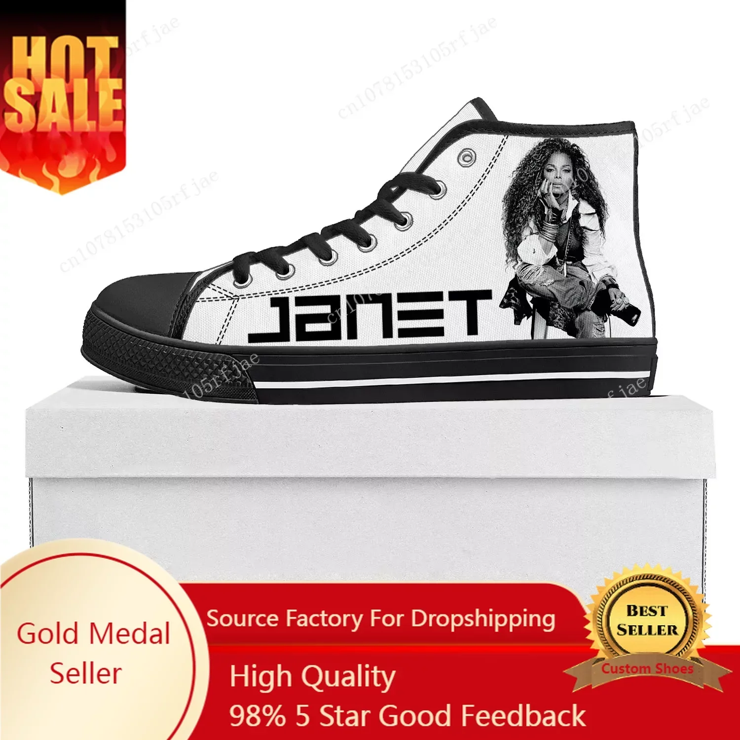 Janet Jackson Singer High Top High Quality Sneakers Mens Womens Teenager Canvas Sneaker Casual Couple Shoes Custom Shoe Black
Janet Jackson Singer High Top High Quality Sneakers Mens Womens Teenager Canvas Sneaker Casual Couple Shoes Custom Shoe Black