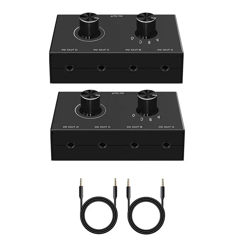 [EYEL!NEW!】 2 Pieces 3.5Mm HIFI 4-Way Bi-Directional Stereo Audio Switcher With Mute Button–4 Inputs 1 Output For PC Headphones
[EYEL!NEW!】 2 Pieces 3.5Mm HIFI 4-Way Bi-Directional Stereo Audio Switcher With Mute Button–4 Inputs 1 Output For PC Headphones