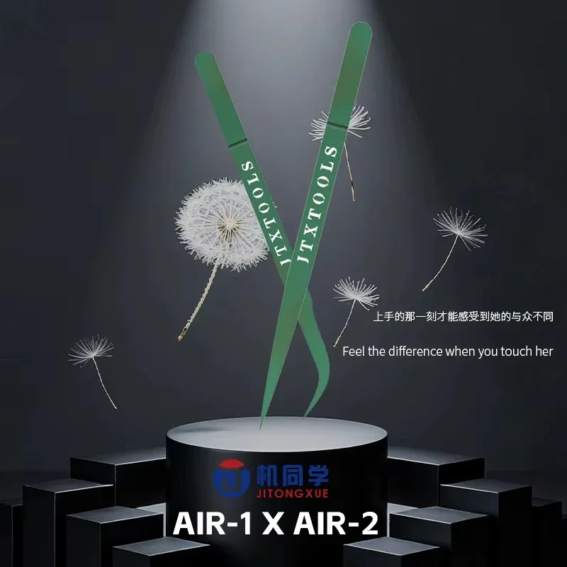 JTX AIR-1 AIR-2 Titanium Alloy Tweezers for BGA IC Chip & Flying Wire Repair, Precise Motherboard Electronics Green Forceps
JTX AIR-1 AIR-2 Titanium Alloy Tweezers for BGA IC Chip & Flying Wire Repair, Precise Motherboard Electronics Green Forceps