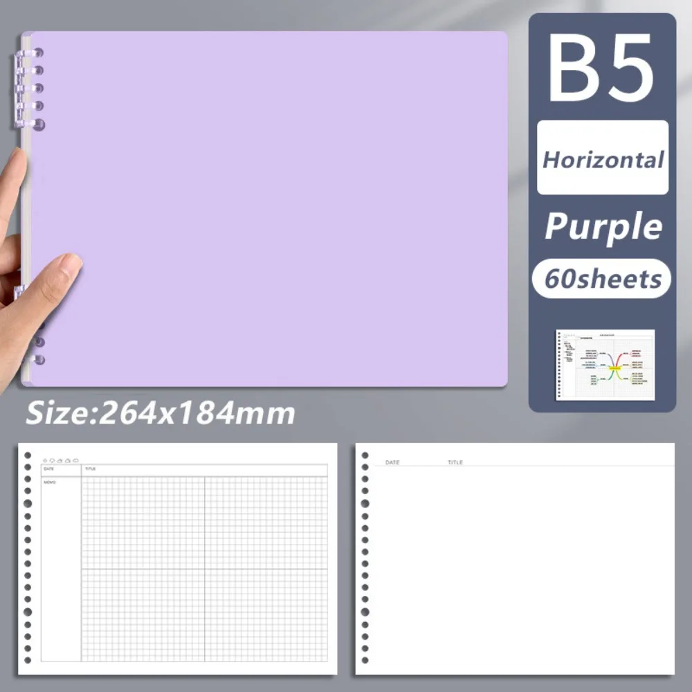 Refillable B5 Mind Map Notebook Detachable Diary Book Loose-leaf Notepad Loose-leaf B5 Notepad School Office
Refillable B5 Mind Map Notebook Detachable Diary Book Loose-leaf Notepad Loose-leaf B5 Notepad School Office