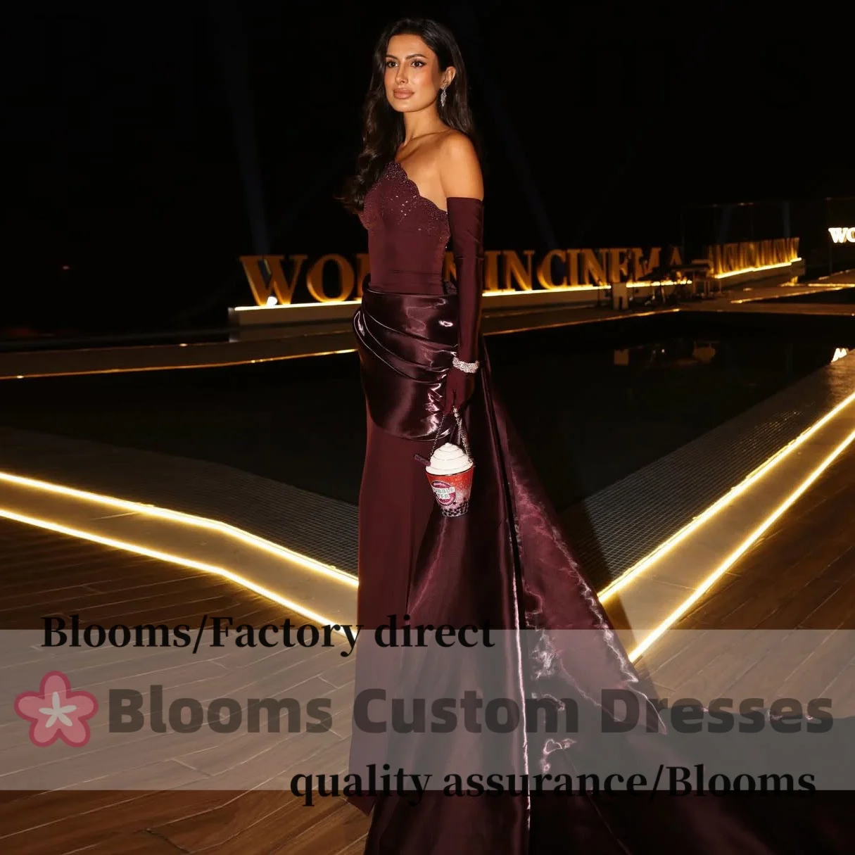 Customized Dark Burgundy Beads Luxury Women Evening Dresses Back Tail Celebrity Elegant Party Gown Prom Formal Dress
Customized Dark Burgundy Beads Luxury Women Evening Dresses Back Tail Celebrity Elegant Party Gown Prom Formal Dress