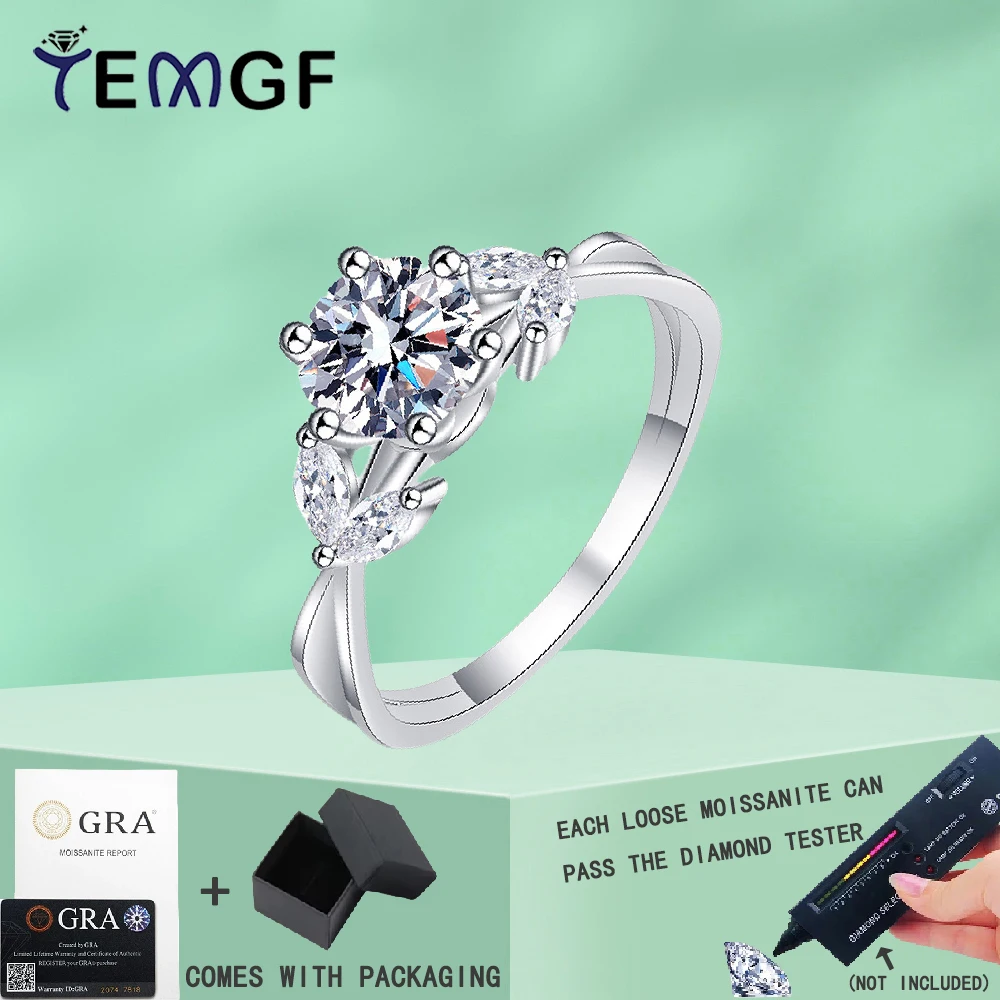 TEMGF S925 Sterling Silver Ring Full Moissanite/Zircon Inlay Sparkling Fine Jewelry for Women Fashion Luxury Engagement Wedding
TEMGF S925 Sterling Silver Ring Full Moissanite/Zircon Inlay Sparkling Fine Jewelry for Women Fashion Luxury Engagement Wedding