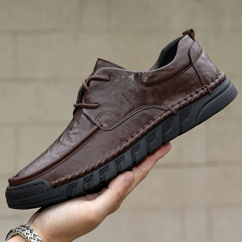 Men Derby Shoes PU Flat Bottom Hand Sewn Comfortable Classic Business Casual Men Shoes
Men Derby Shoes PU Flat Bottom Hand Sewn Comfortable Classic Business Casual Men Shoes