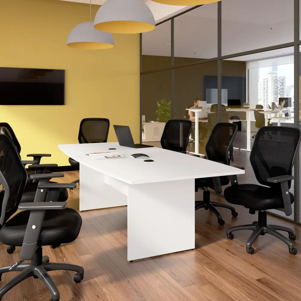 Business Furniture 96inch Office Conference Table with Wood Base, Boardroom Meeting Space for 8 Users, White
Business Furniture 96inch Office Conference Table with Wood Base, Boardroom Meeting Space for 8 Users, White