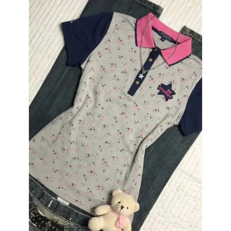 New Summer Shirts for Woment American Retro Full Printed Star Short Sleeved T-shirt Women Goth Grunge Polo Half Sleeved Tops
New Summer Shirts for Woment American Retro Full Printed Star Short Sleeved T-shirt Women Goth Grunge Polo Half Sleeved Tops