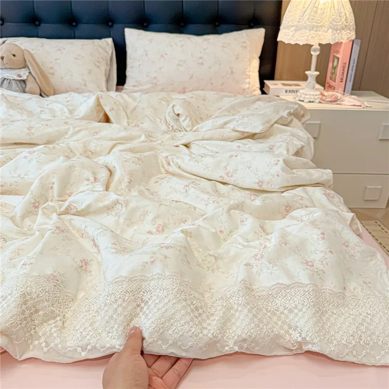 3/4Pcs Princess Style Floral Lace Bedding Set Single Queen King Size Duvet Cover Set Bed Sheet Pillowcases
3/4Pcs Princess Style Floral Lace Bedding Set Single Queen King Size Duvet Cover Set Bed Sheet Pillowcases