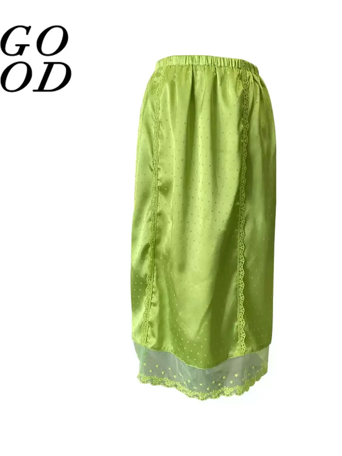 Green Lace Splicing Polka Dot Half Skirt Women's Elastic Waist Korean Style Spring Summer A-Line Skirt Commute Style
Green Lace Splicing Polka Dot Half Skirt Women's Elastic Waist Korean Style Spring Summer A-Line Skirt Commute Style