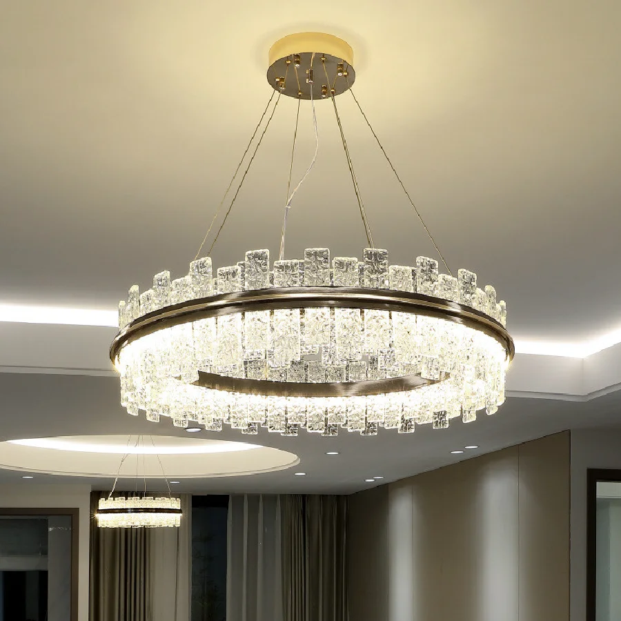 Foyer Modern Led Dimmable Pendant Lights Luxury Crystal Round Pendant Lights Gold Black Metal Led Hanging Lamp Led Luminarias
Foyer Modern Led Dimmable Pendant Lights Luxury Crystal Round Pendant Lights Gold Black Metal Led Hanging Lamp Led Luminarias