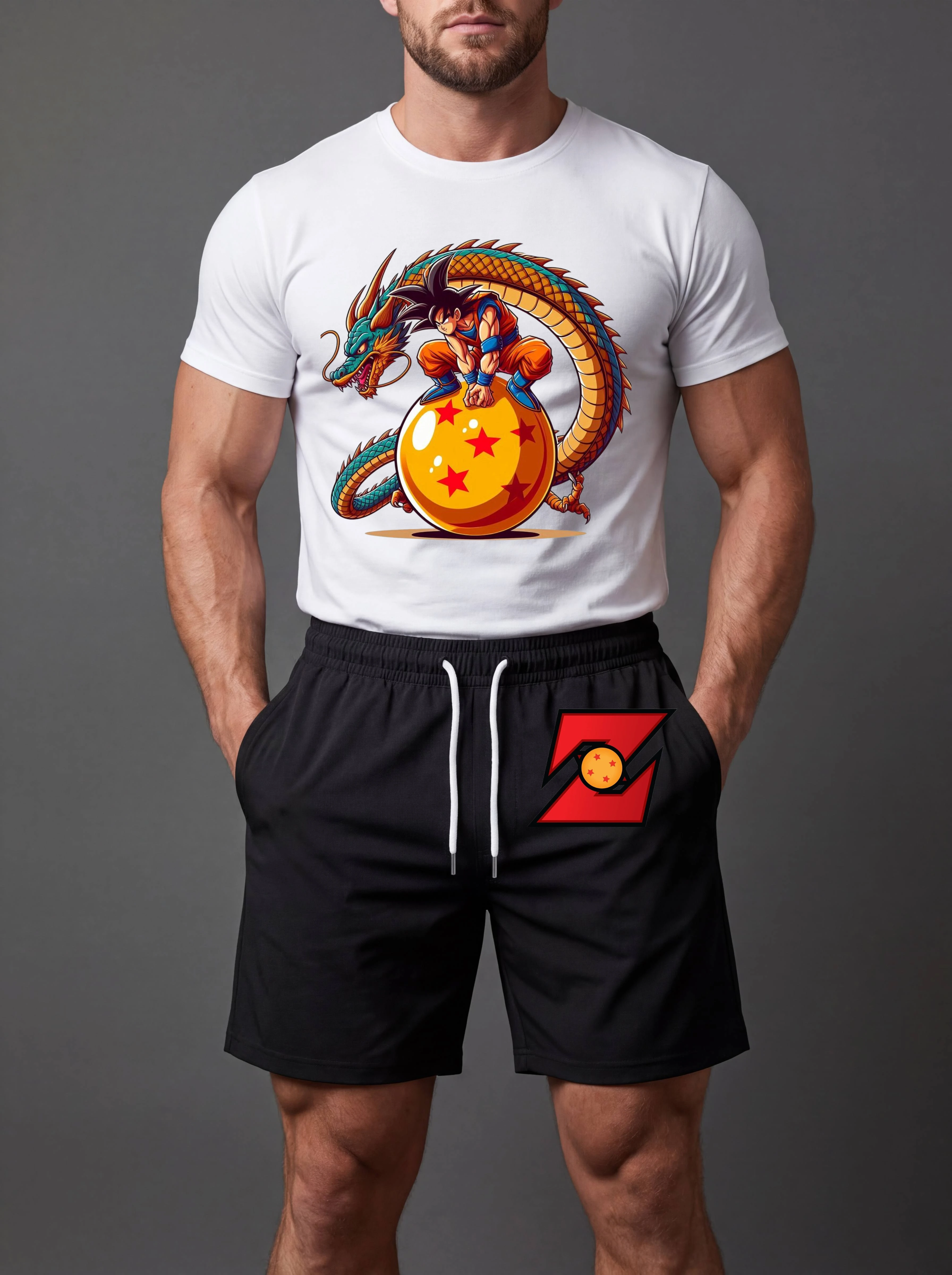 2026 Summer Men's Dragon Ball Goku Shenron 7 - Star Ball Printed T - Shirt Shorts Set Premium Soft Fabric Loose Breathable
2026 Summer Men's Dragon Ball Goku Shenron 7 - Star Ball Printed T - Shirt Shorts Set Premium Soft Fabric Loose Breathable