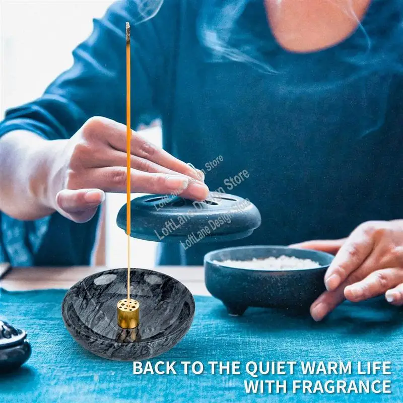 1 PCS Natural Marble Incense Holder With 9 Incense Holes 4.6-Inch Marble For Incense Sticks Coil Backflow Cones, Sturdy Handmade
1 PCS Natural Marble Incense Holder With 9 Incense Holes 4.6-Inch Marble For Incense Sticks Coil Backflow Cones, Sturdy Handmade