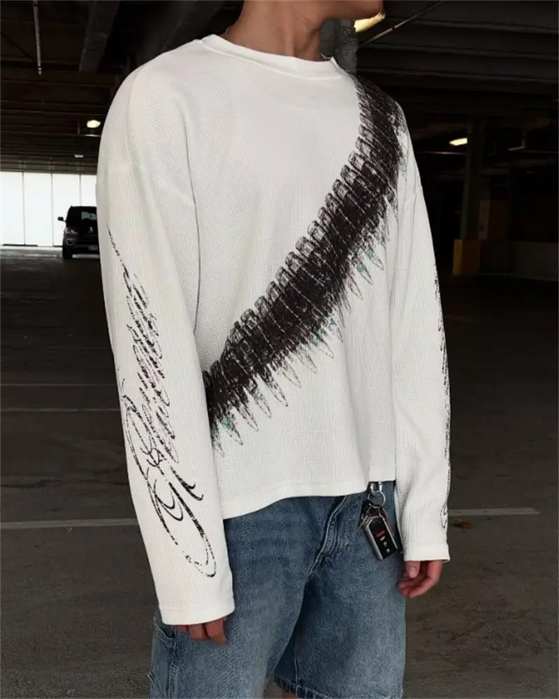 Новая футболка с длинными рукавами в американском стиле ретро с буквенным принтом y2k, повседневный свободный топ в уличном стиле для мужчин и женщин
Новая футболка с длинными рукавами в американском стиле ретро с буквенным принтом y2k, повседневный свободный топ в уличном стиле для мужчин и женщин