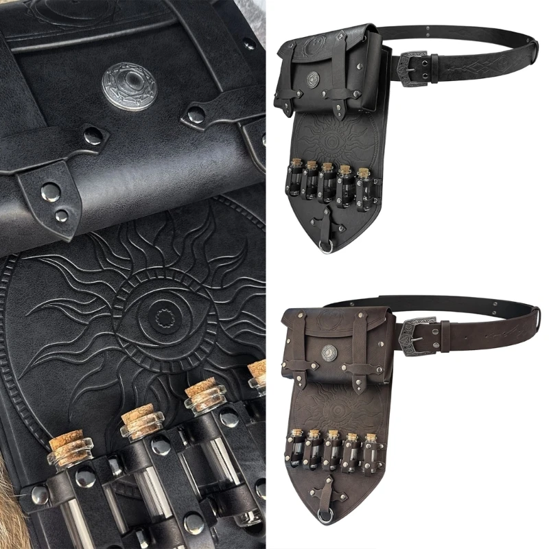 Medieval Leather Belt Set Vintage Alchemist Waistband Multipurpose Waist Belt for Historical Enthusiasts
Medieval Leather Belt Set Vintage Alchemist Waistband Multipurpose Waist Belt for Historical Enthusiasts