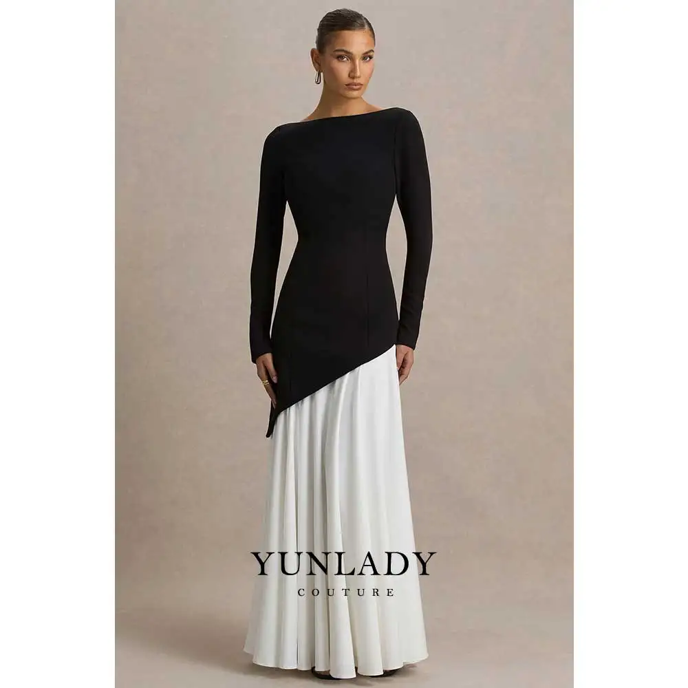 Gorgeous Saudi Arabian Lvory Boat Neck Custom Bodycon Dress Wedding Dress Muslim Women's Formal Party Black Long Sleeve Gown
Gorgeous Saudi Arabian Lvory Boat Neck Custom Bodycon Dress Wedding Dress Muslim Women's Formal Party Black Long Sleeve Gown