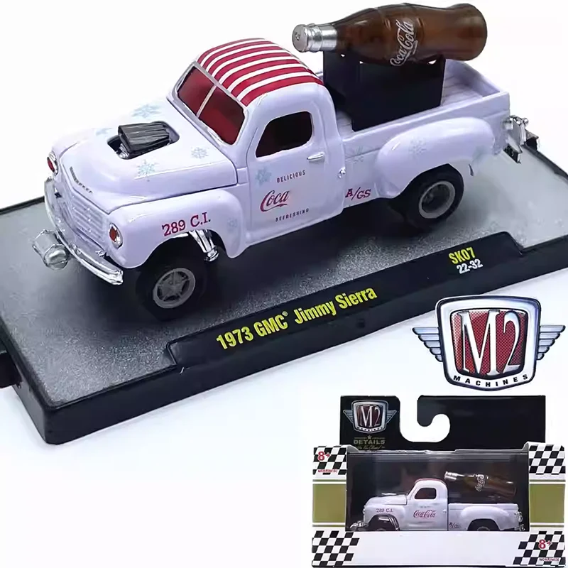 M2 масштаб 1/64 1973, GMC Jimmy Sierra, модель автомобиля из сплава, статическая коллекция, украшенные праздничные подарки, игрушки
M2 масштаб 1/64 1973, GMC Jimmy Sierra, модель автомобиля из сплава, статическая коллекция, украшенные праздничные подарки, игрушки