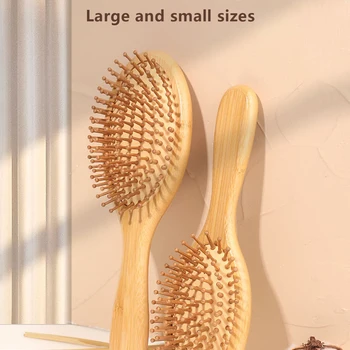 천연 나무 헤어 빗, 탈모 두피 마사지, 헤어 브러시, 헤어 케어, 건강한 대나무 빗, 1 개