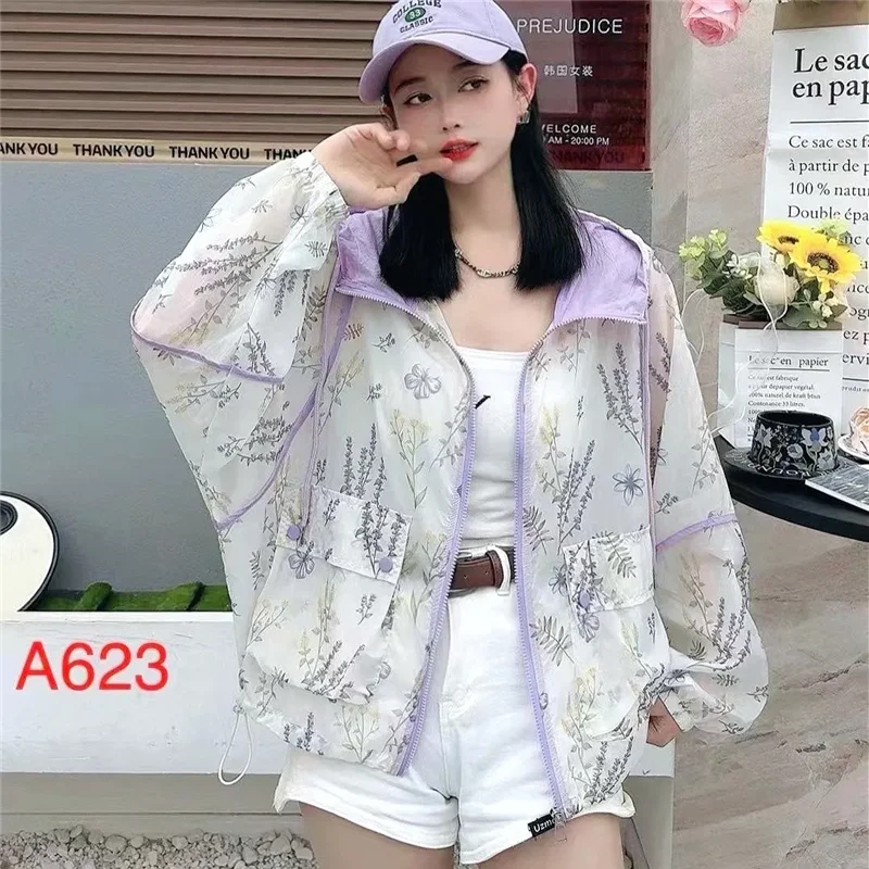 New Summer Hooded Sun Protection Jacket Ladies Loose Casual Breathable Clothes Zipper Light Thin Print Coat Female Outwear B1159
New Summer Hooded Sun Protection Jacket Ladies Loose Casual Breathable Clothes Zipper Light Thin Print Coat Female Outwear B1159