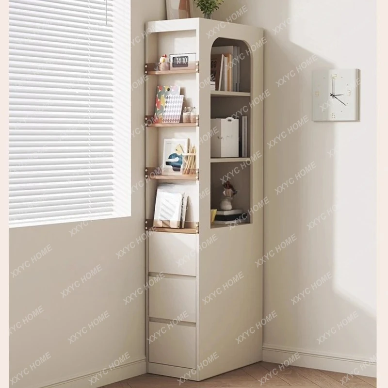 L Cream wind bookshelf integrated wall locker household small apartment storage
L Cream wind bookshelf integrated wall locker household small apartment storage