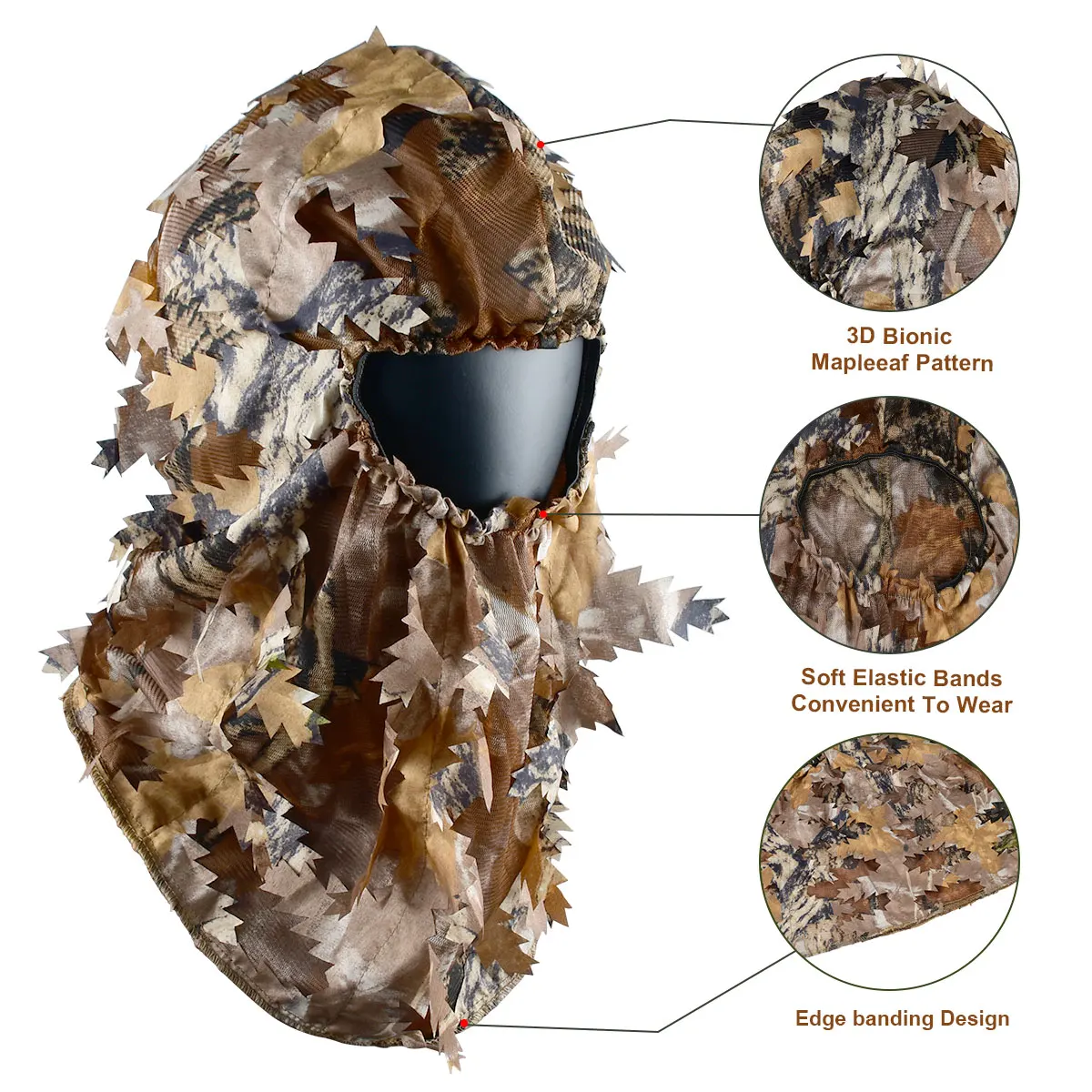 3D Full Face Mask Headwear 1pcs Suit Camouflage Leafy Hat Turkey Camo Hunter Hunting Accessories
3D Full Face Mask Headwear 1pcs Suit Camouflage Leafy Hat Turkey Camo Hunter Hunting Accessories