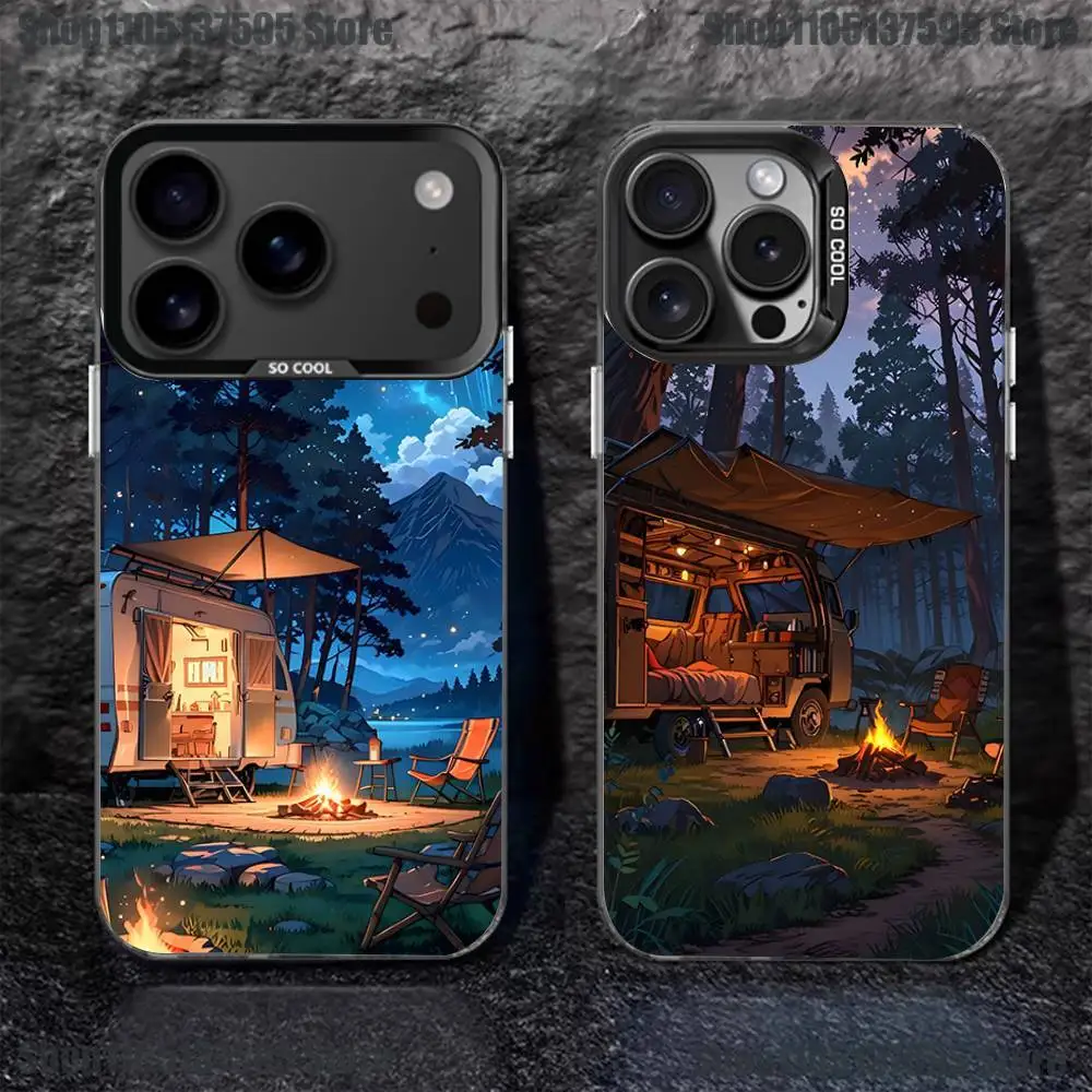 Outdoor Campings Phone Case For iPhone 17,16,15,14,13,12,11,Pro,XS,Max,Plus,Mini,SE4,E Black Matte Shockproof Cover
Outdoor Campings Phone Case For iPhone 17,16,15,14,13,12,11,Pro,XS,Max,Plus,Mini,SE4,E Black Matte Shockproof Cover