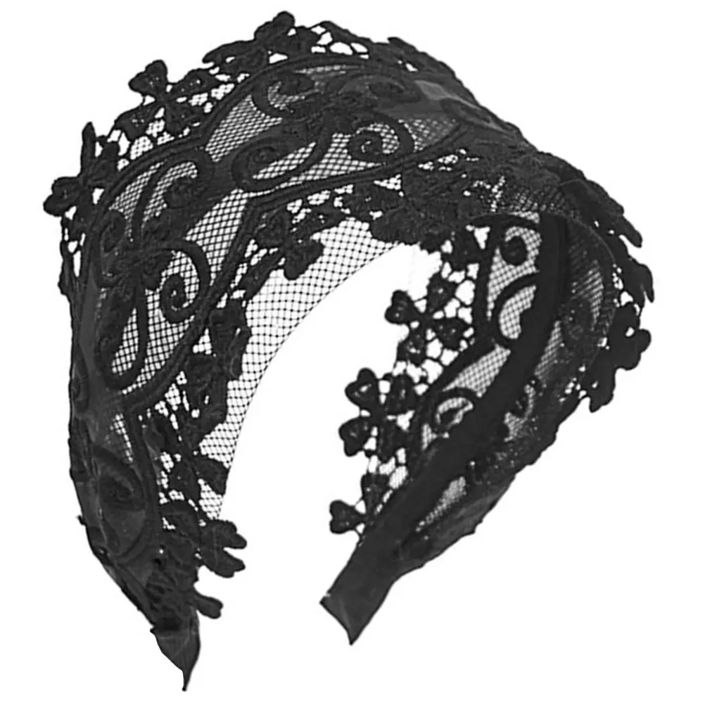 Wide Lace Headband for Women Elegant Party Hairband Decorative Hair Ornament for Prom Wedding Daily Wear Black Lace Headdress
Wide Lace Headband for Women Elegant Party Hairband Decorative Hair Ornament for Prom Wedding Daily Wear Black Lace Headdress