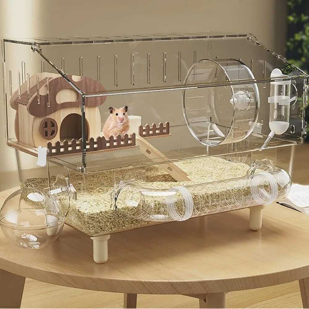 8 in 1 Acrylic Hamster Cage with all accessories,2-Layer Hamster House with full transparent Viewing,Top Open Mouse Cage for Pet
8 in 1 Acrylic Hamster Cage with all accessories,2-Layer Hamster House with full transparent Viewing,Top Open Mouse Cage for Pet