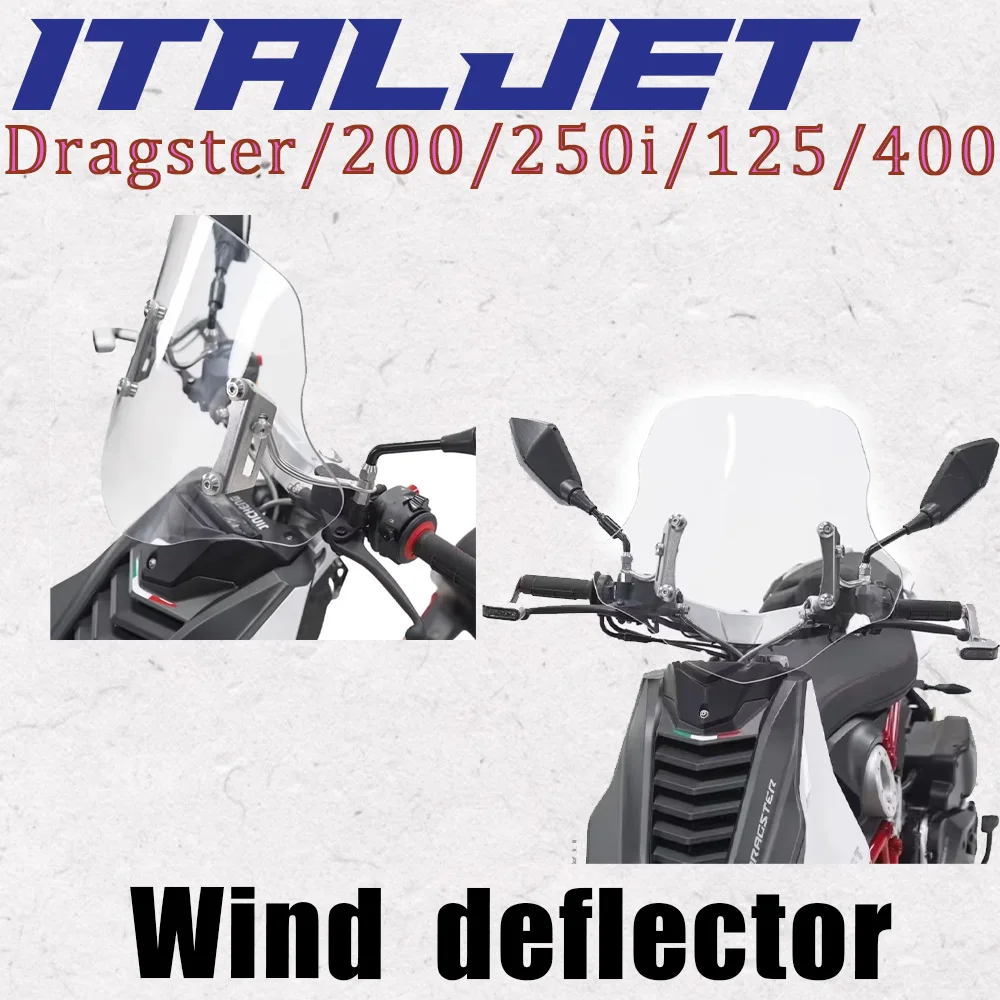 New Suitable for Ltaljet Dragster 200 Motorcycle Windshield Suitable for Ltaljet Dragster 200 / 250I / 125 / 400
New Suitable for Ltaljet Dragster 200 Motorcycle Windshield Suitable for Ltaljet Dragster 200 / 250I / 125 / 400