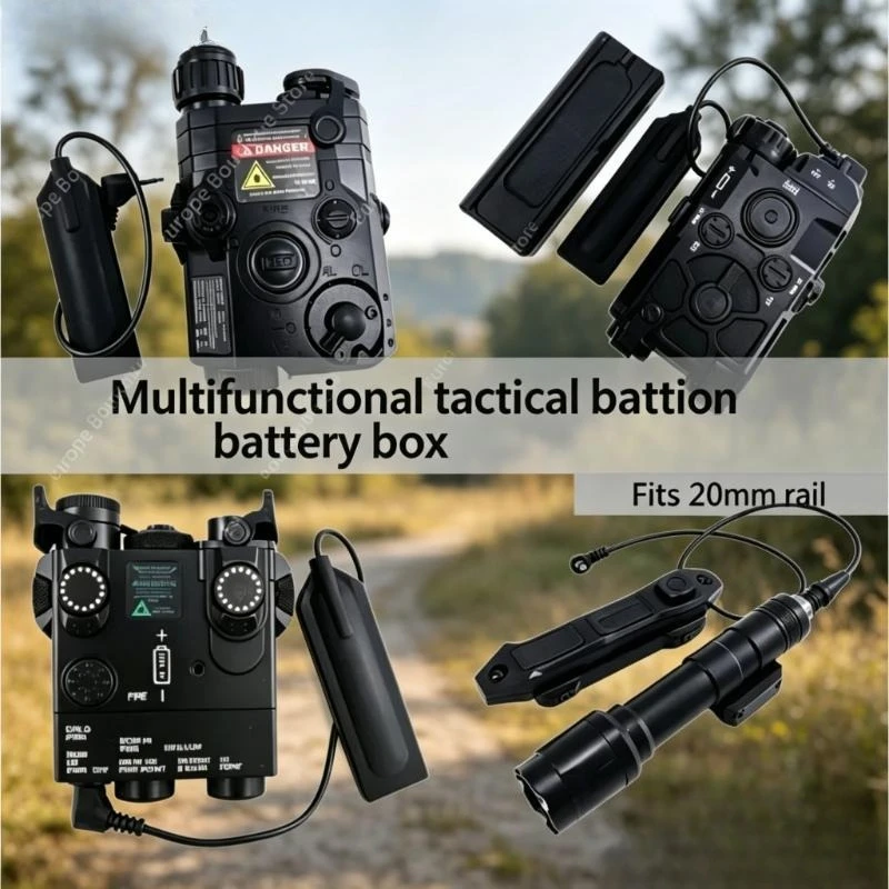 PEQ-15 DBAL-A2 OGL Tactical Battery Box Green IR Laser Sight Scout Flashlight Strobe Pressure Tail Switch Rail Model Accessories
PEQ-15 DBAL-A2 OGL Tactical Battery Box Green IR Laser Sight Scout Flashlight Strobe Pressure Tail Switch Rail Model Accessories