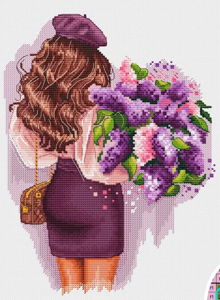women holding lilacs 31-37 Embroidery,DIY 14CT Unprinted Arts Cross stitch kits Set Cross-Stitching Home Decor
women holding lilacs 31-37 Embroidery,DIY 14CT Unprinted Arts Cross stitch kits Set Cross-Stitching Home Decor